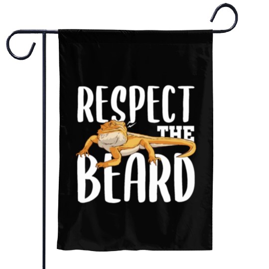 RESPECT THE BEARD Gifts Reptile Lover Keeper Garden Flags