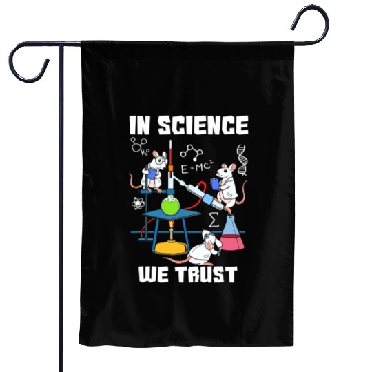 Funny In Science We Trust Laboratory Chemicals Garden Flags