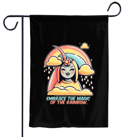 Embrace The Magic Off The Rainbow Witch Garden Flags