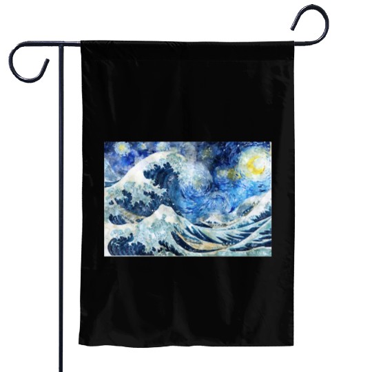 Great Wave During a Starry Night Click on Artist Garden Flags