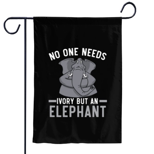 Elephant Lover Wildlife Animal Zoo Zookeeper Garden Flags