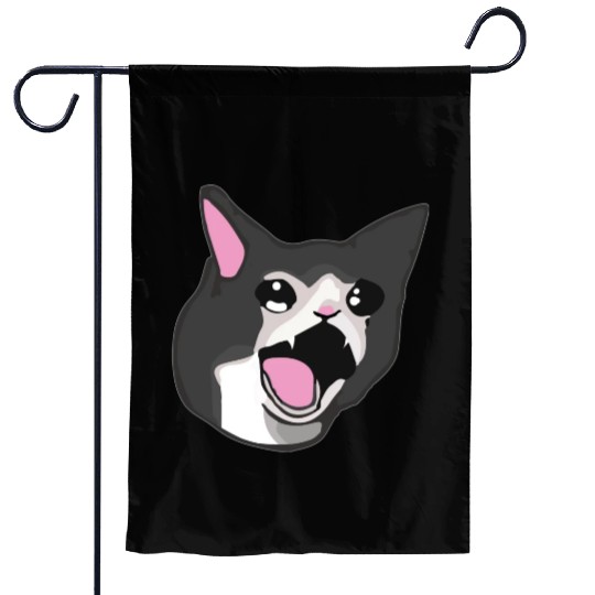 Yamero Crying Screaming Cat Meme Cute Japanese Garden Flags