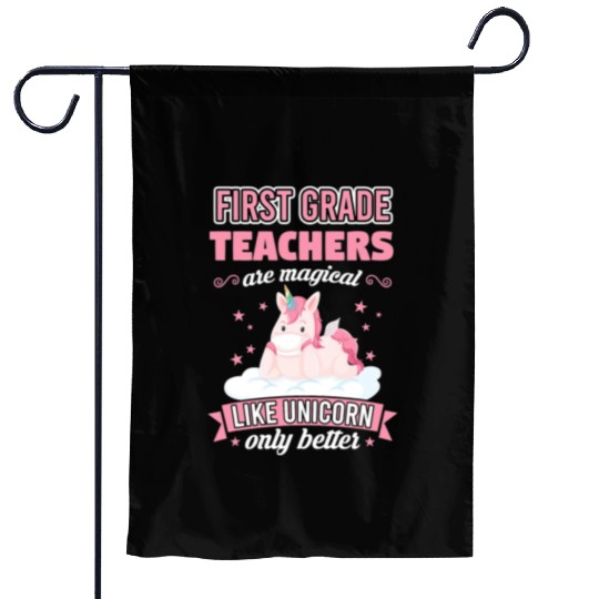 First Grade Teachers like unicorn Teacher Garden Flags