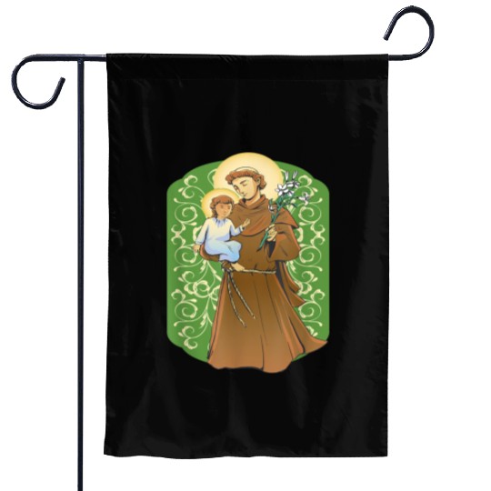 St Anthony of Padua Cute Catholic Garden Flags