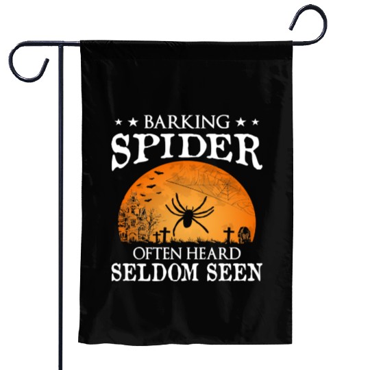 Halloween Barking Spider Funny Halloween Pumpkin Garden Flags