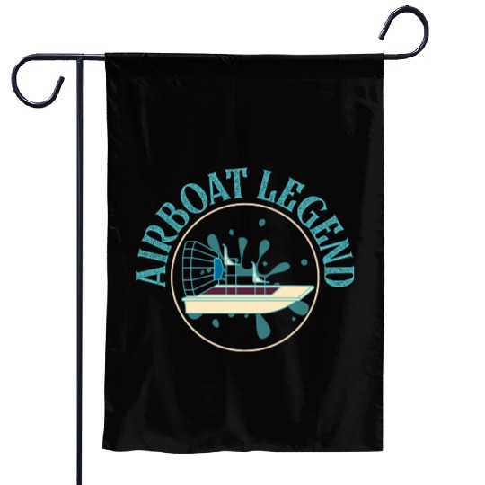 Airboat Legend Hydroplane Air Boat Propeller Swamp Garden Flags
