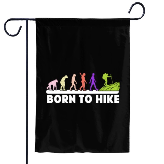 Born to Hike Mountain fan Wanderlust Hikers Garden Flags