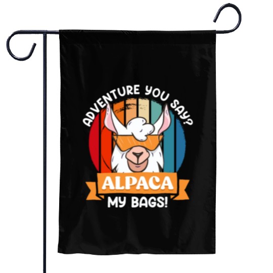 Alpaca my Bags funny Mountaineer Mountain fan Garden Flags