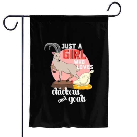Farmer Women Just A Girl Who Loves Chickens Garden Flags