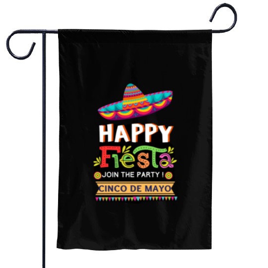 Cinco de mayo fiesta squade mexicain party cinco Garden Flags
