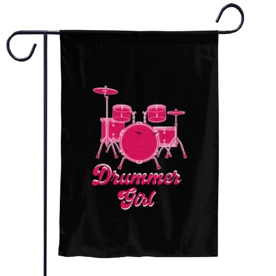 Drummer Girl | Drums Drummer Gift Garden Flags