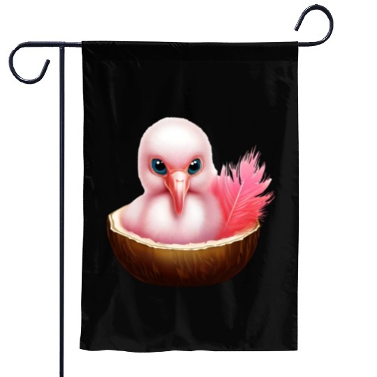 Coconut Flamingo Garden Flags