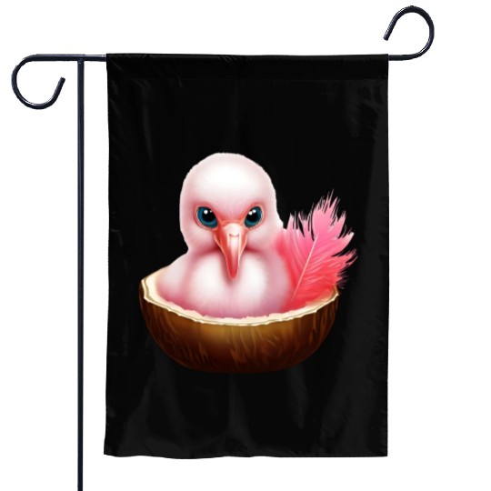 Coconut Flamingo Garden Flags
