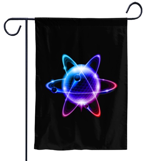 Science Chemistry Chemist Atom Garden Flags Atom Garden Flags P