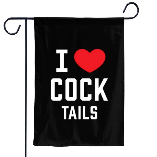 I Love Cock Tails Gay Bartender Alcoholic Mixed Dr Garden Flags