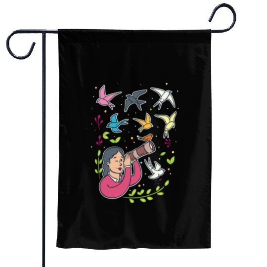 Bird Birdwatching Birdwatcher Garden Flags