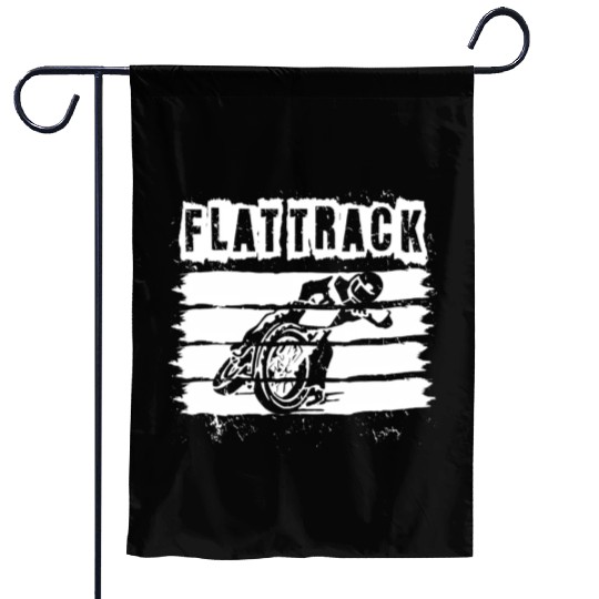 Flat Track Motorcycle Dirt Track Speedway Garden Flags