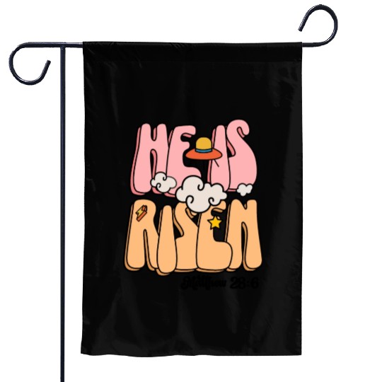 He Is Risen Modern Christian Easter Garden Flags