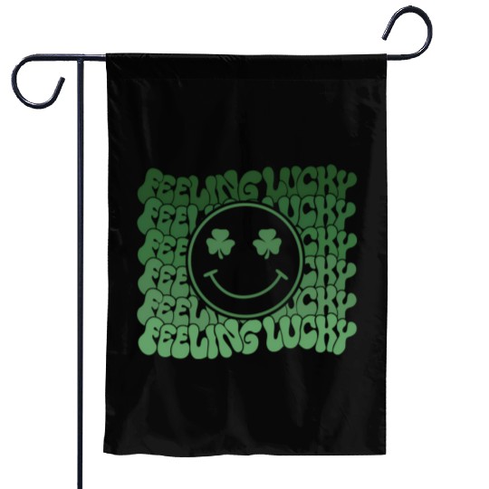 Feeling Lucky Saint Paddys Irish Smiling Icon Sham Garden Flags