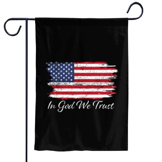 In God We Trust Us Flag Patriotic Garden Flags
