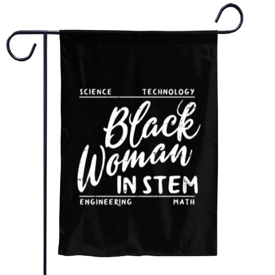 Black In Stem Science Math African Melanin Garden Flags