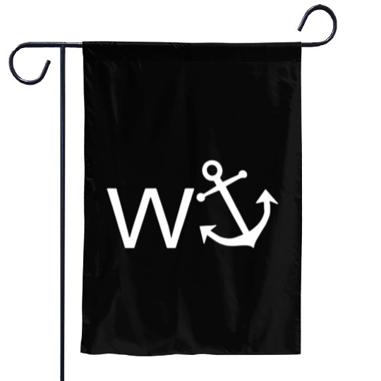 W Anchor Wanker Jerk Slang Garden Flags