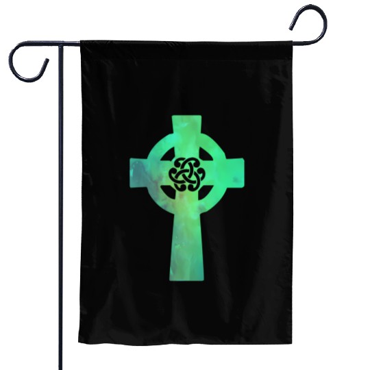 Irish Celtic Cross Knot St Patrick'S Day Christian Garden Flags