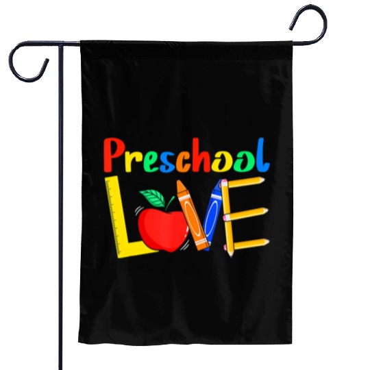 Love Preschool Teacher Back To School Love Teachin Garden Flags