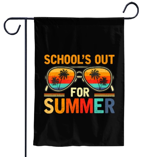 Last Day Of School Schools Out For Summer Teacher Garden Flags