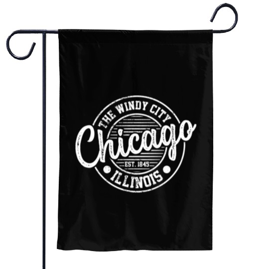 Chicago The Windy City Illinois Vacation Garden Flags