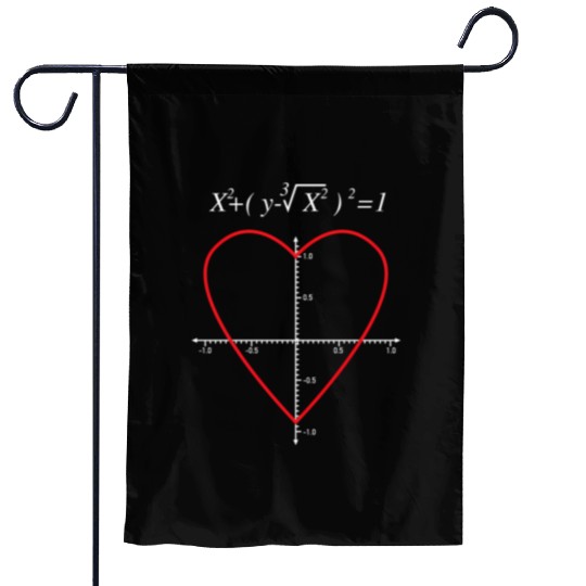 Love Math Heart X Axis Y Axis Graph Equation Garden Flags