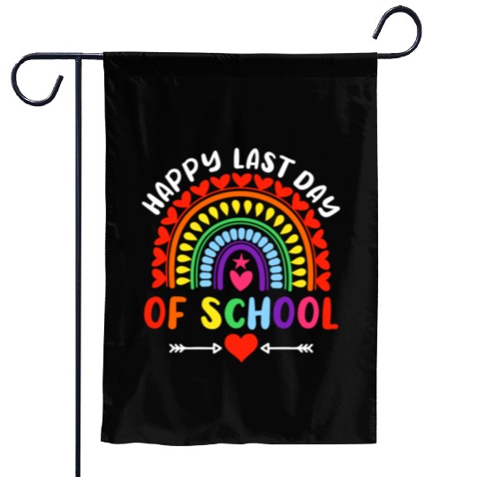 Rainbow Happy Last Day Of School Teacher Boys Garden Flags