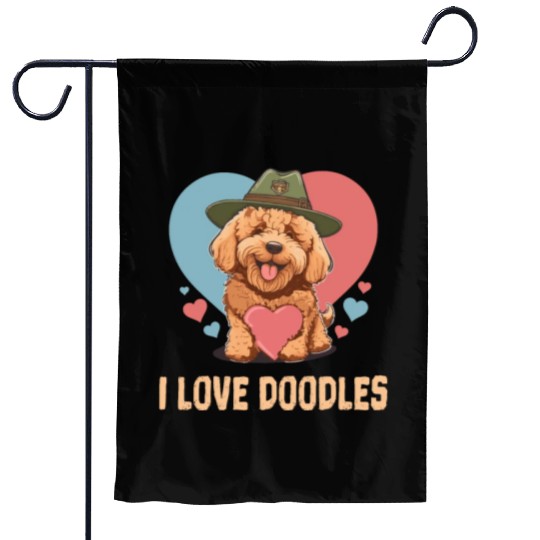 I Love Doodles Goldendoodle Dog Lover Doodle Mom Garden Flags