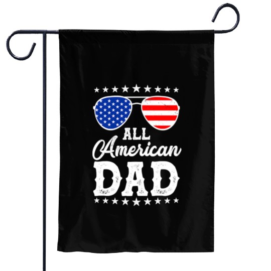 4th Of July Patriotic American Dad Us Garden Flags