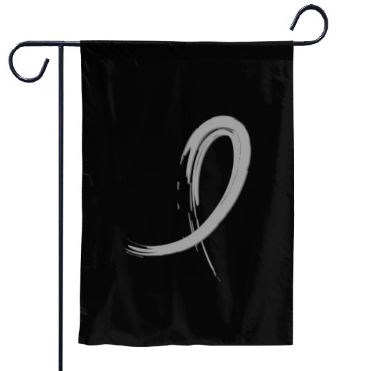 Brain Cancer Grey Graffiti Awareness Ribbon Garden Flags