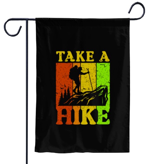 Take a Hike Wanderlust Hiker Hiking Mountains Garden Flags