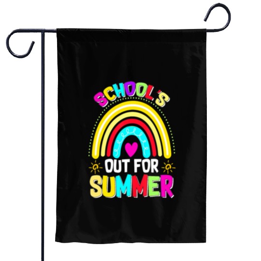 Schools Out For Summer Teacher Last Day Of School Garden Flags