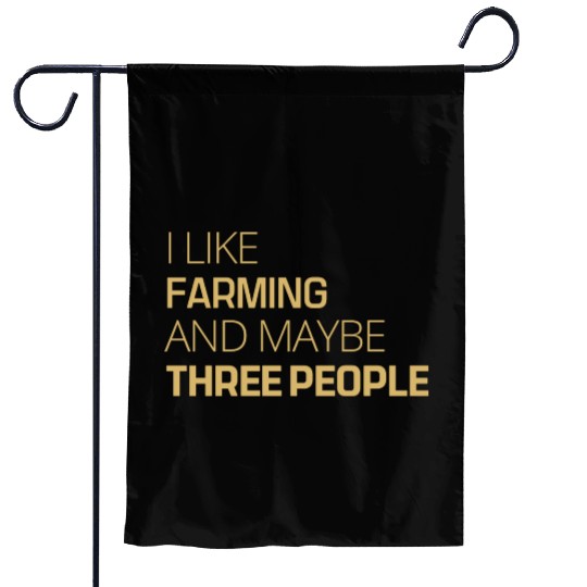 awesome i like farming Garden Flags