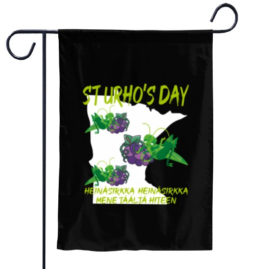 St Urhos Day Grasshopper Grapes Vineyard Minnesota Garden Flags