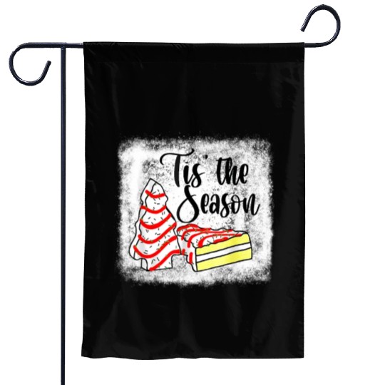 Little Tis' The Season Tree Cakes Debbie Becky Jen Garden Flags