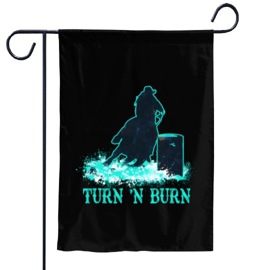 Barrel Racer Barrel Racing Horse Turn And Burn Tea Garden Flags