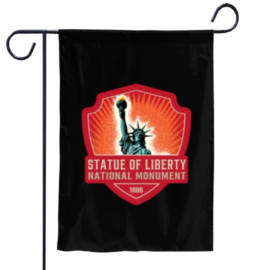 statue of liberty national monument Garden Flags