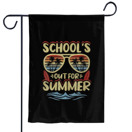 Last Day Of School Schools Out For Summer Teacher Garden Flags