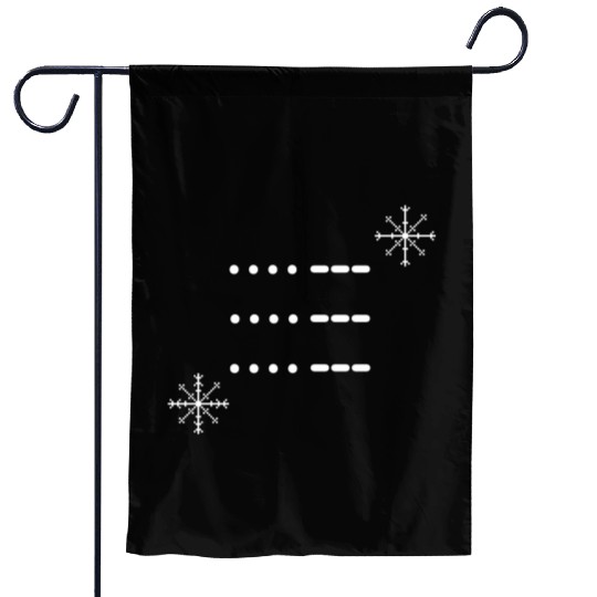 Ho Ho Ho Morse Code Santa Phrase Amateur Ham Radio Garden Flags