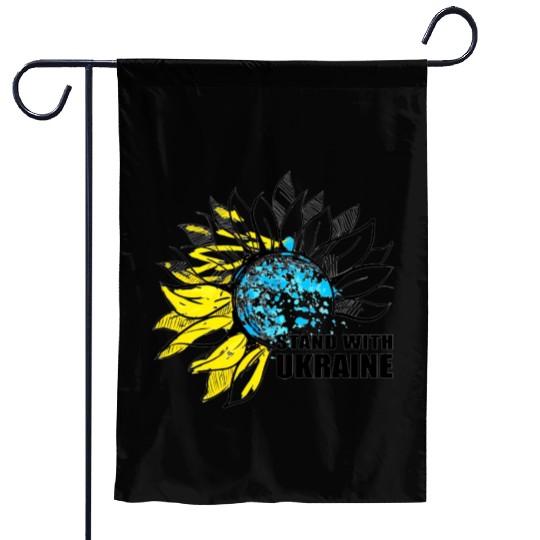 Sunflower Ukrainian Flag I Stand With Ukraine Ukra Garden Flags