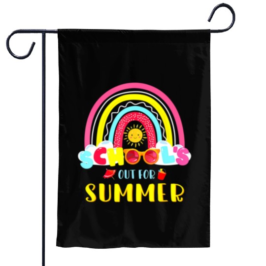 Last Day Of School Schools Out For Summer Teacher Garden Flags