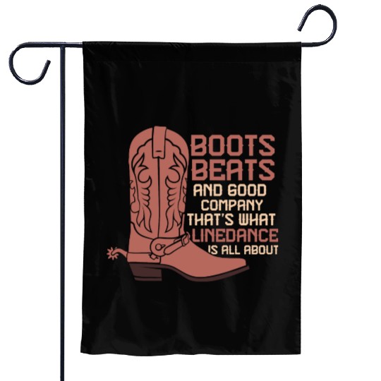 Line Dance Boots Beats Good Company Country Music Garden Flags