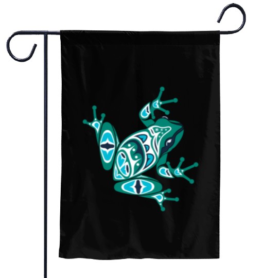 Native American Indian Style Frog Pacific Northwes Garden Flags