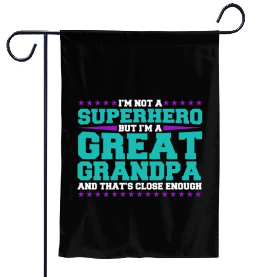 Superhero Great Grandpa Garden Flags