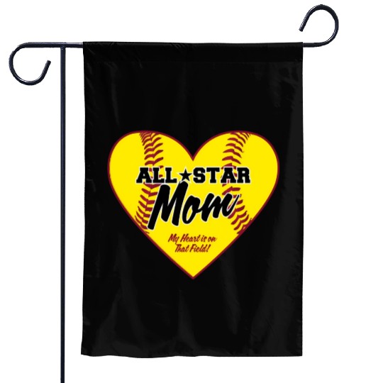 All-Star Softball Mom Garden Flags